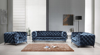 J&M Furniture Glitz Sofa in Blue