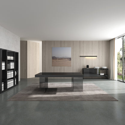 J&M Furniture Cloud Buffet in Grey High Gloss