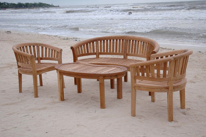 Anderson Teak Curve 4-Pieces Conversation Set