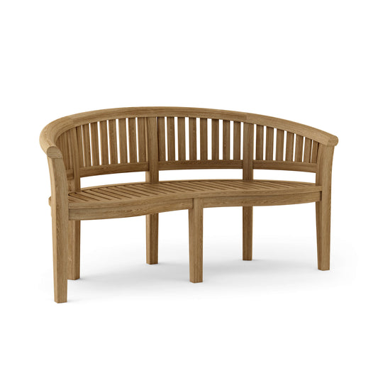 Anderson Teak Curve 3 Seater Bench Extra Thick Wood