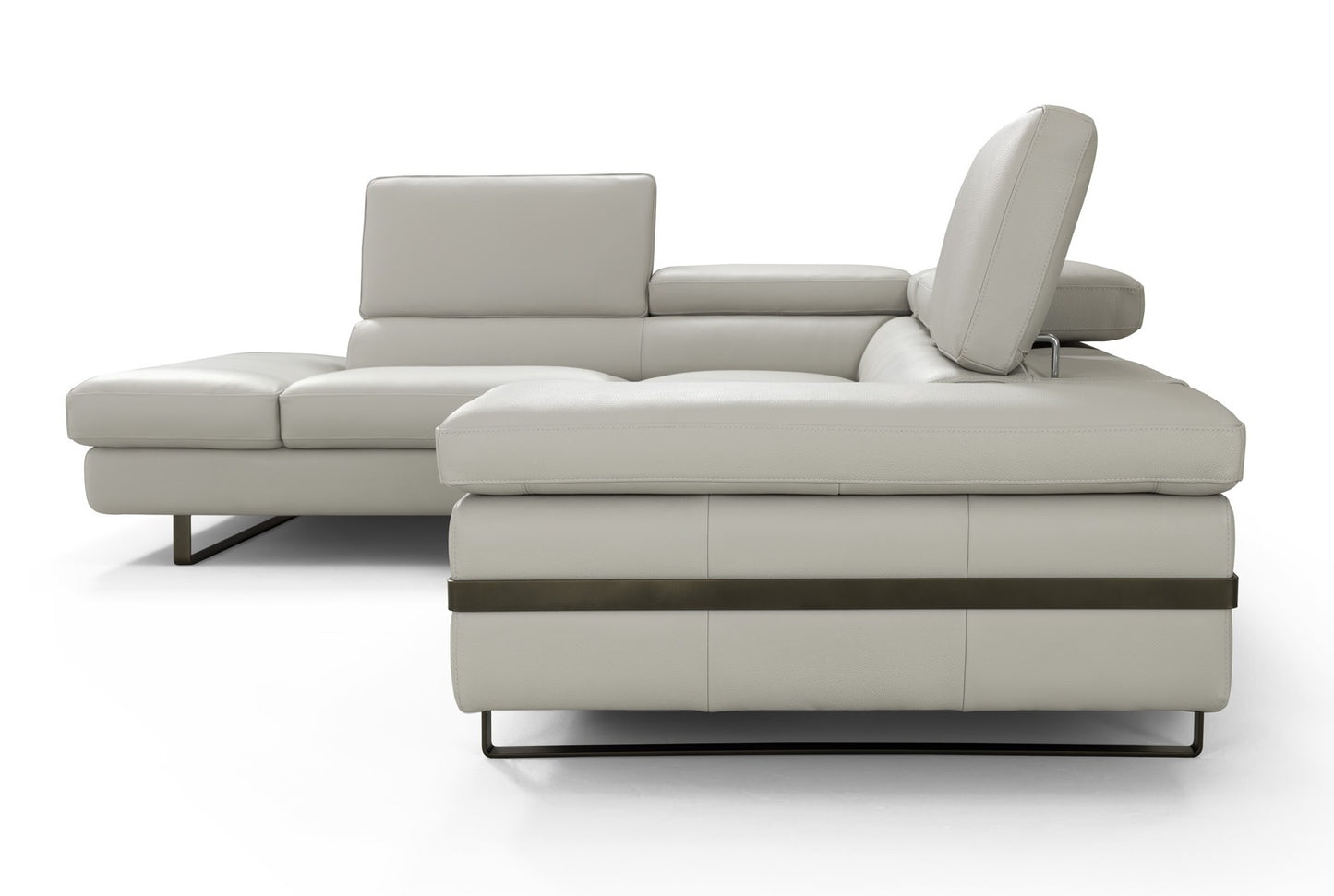 J&M Furniture I867 Left Hand Facing Chaise in Light Grey