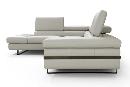 J&M Furniture I867 Left Hand Facing Chaise in Light Grey