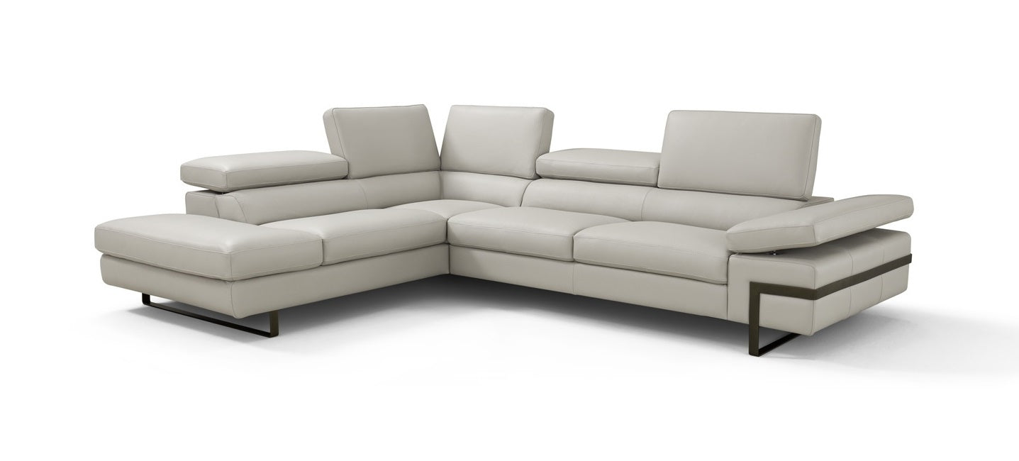 J&M Furniture I867 Left Hand Facing Chaise in Light Grey