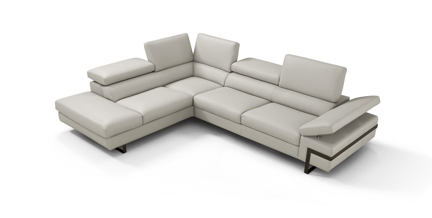 J&M Furniture I867 Left Hand Facing Chaise in Light Grey