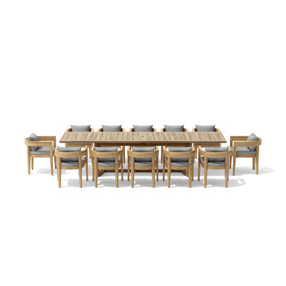 Anderson Teak SET-175 13-pc Coronado Extension Dining Table Set