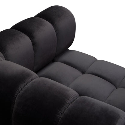 Image Low Profile Chair in Black Velvet w/ Brushed Gold Base by Diamond Sofa
