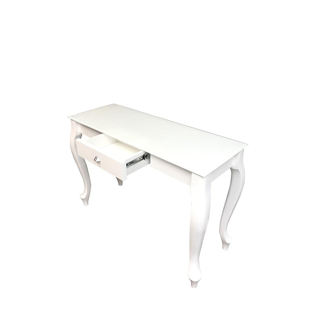 Maxima House White or Black Glass Top Console Table RETRO