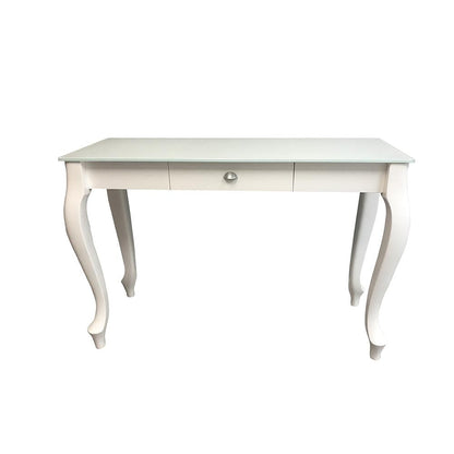 Maxima House White or Black Glass Top Console Table RETRO