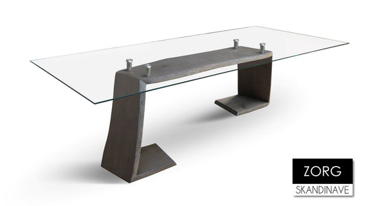 Maxima House GOR Glass Top Dining Table