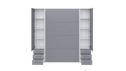 Maxima House Invento Vertical Murphy Bed, European Twin Size with 2 cabinets