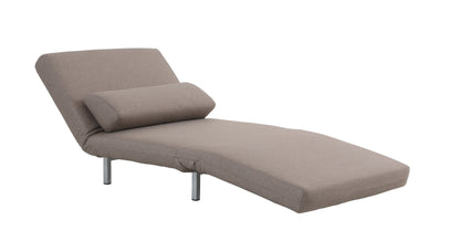 J&M Furniture Premium Chair Bed LK06-1 in Beige Fabric