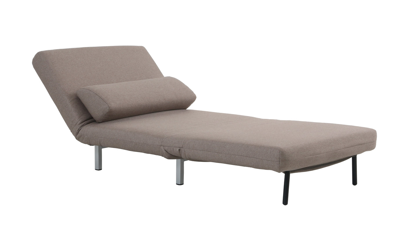 J&M Furniture Premium Chair Bed LK06-1 in Beige Fabric
