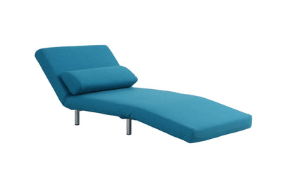 J&M Furniture Premium Chair Bed LK06-1 in Teal Fabric