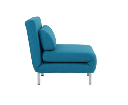 J&M Furniture Premium Chair Bed LK06-1 in Teal Fabric