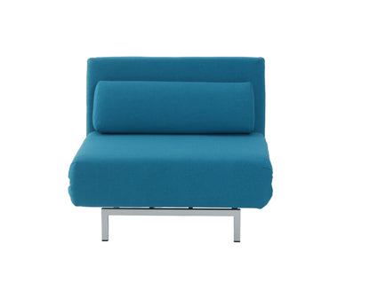 J&M Furniture Premium Chair Bed LK06-1 in Teal Fabric