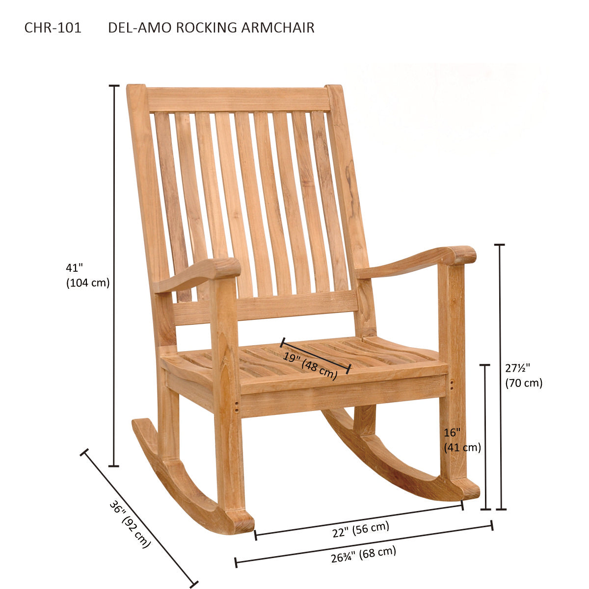 Anderson Teak Del-Amo Rocking Armchair