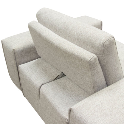 Jazz Modular 1-Seater with Adjustable Backrest in Light Brown Fabric by Diamond Sofa