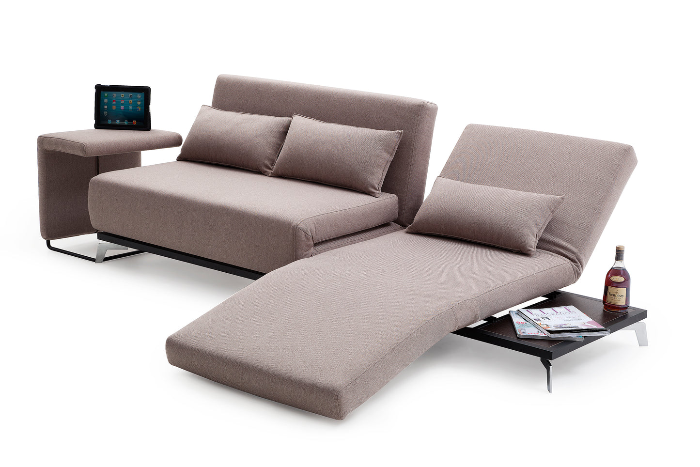 J&M Furniture Premium Sofa Bed JH033 in Beige Fabric