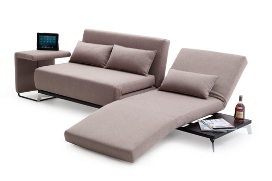 J&M Furniture Premium Sofa Bed JH033 in Beige Fabric
