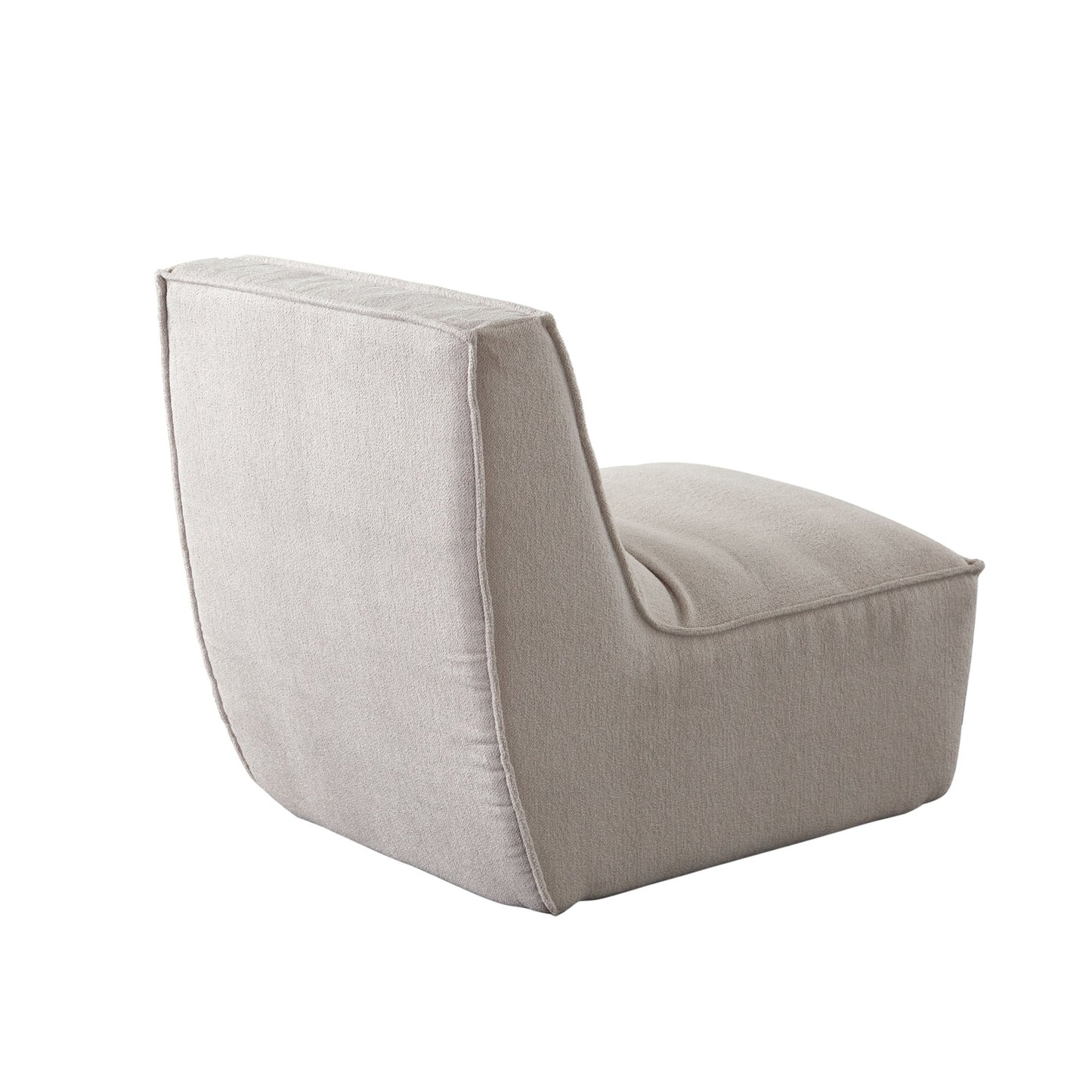 Jonas Armless Accent Chair in Tan Fabric by Diamond Sofa