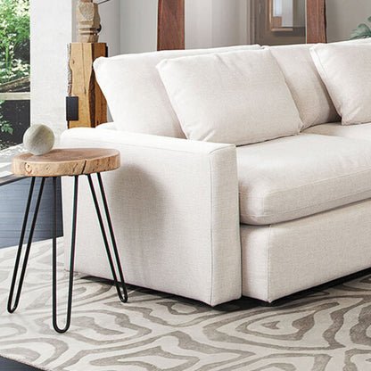 Joss Natural Acacia One of a Kind Live Edge Accent Table w/ Black Hairpin Legs by Diamond Sofa