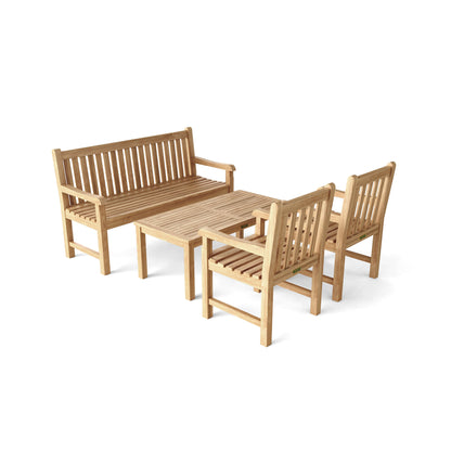 Anderson Teak Classic 3-Seater 4-Pieces Conversation Set