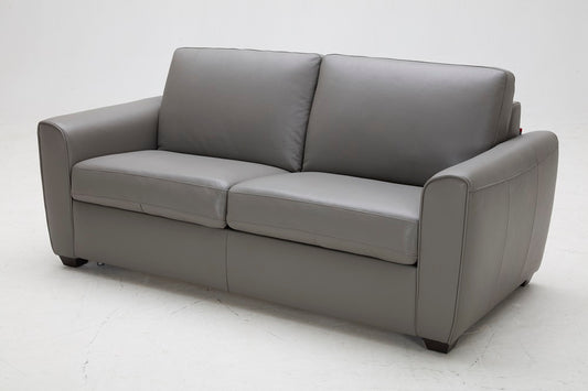 J&M Furniture Jasper Sofa Bed in Grey Leather