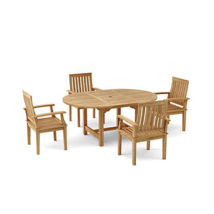 Anderson Teak Bahama Brianna 5-Pieces Extension Dining Set