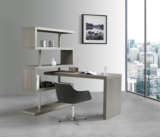 J&M Furniture LP KD002 Office Desk in Grey