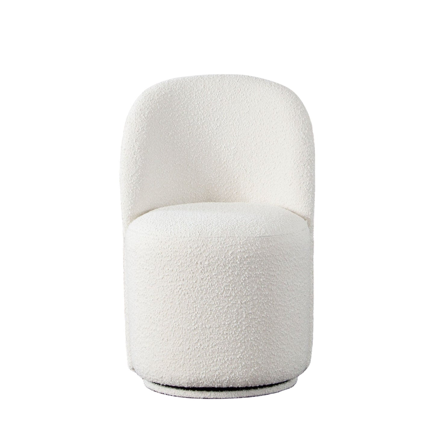 Kendall Dining/Accent Swivel Chair in Ivory Boucle Fabric by Diamond Sofa
