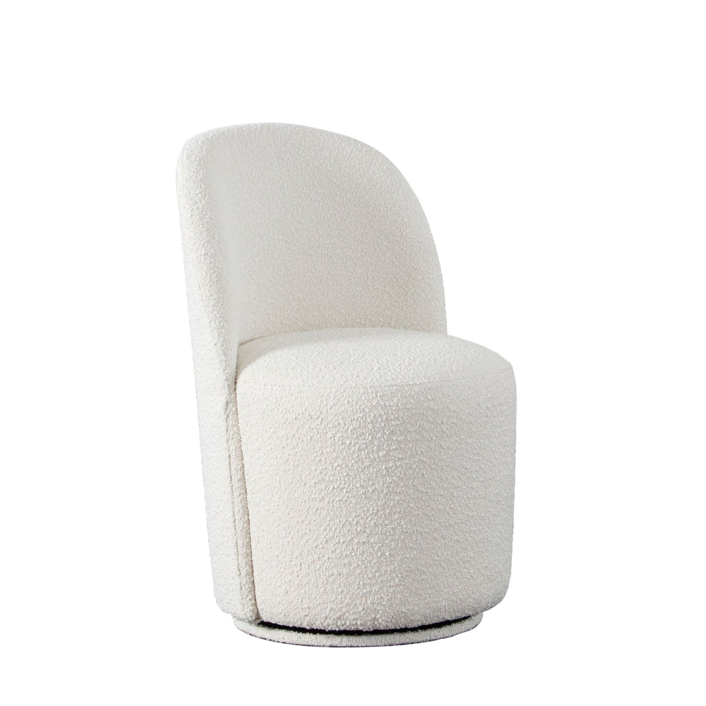 Kendall Dining/Accent Swivel Chair in Ivory Boucle Fabric by Diamond Sofa