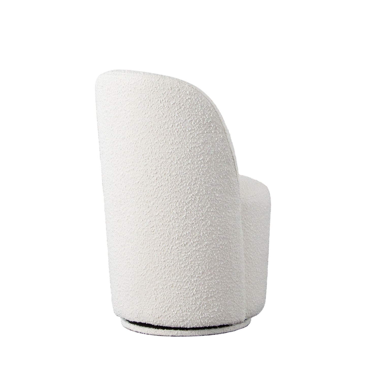 Kendall Dining/Accent Swivel Chair in Ivory Boucle Fabric by Diamond Sofa