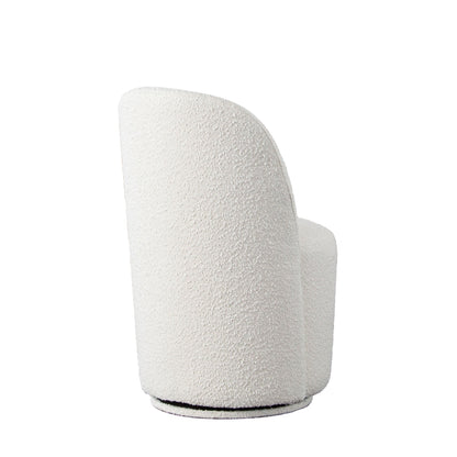 Kendall Dining/Accent Swivel Chair in Ivory Boucle Fabric by Diamond Sofa