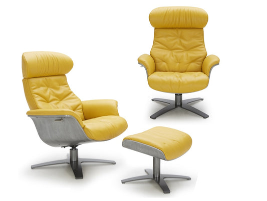 J&M Furniture Karma Mustard Ottoman