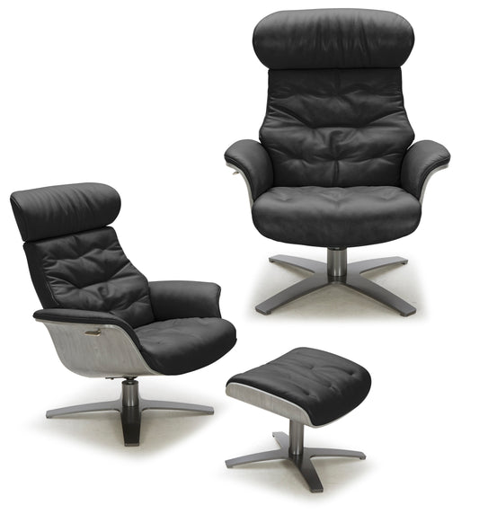 J&M Furniture Karma Ottoman in Black