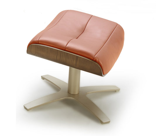 J&M Furniture Karma Ottoman in Mint Pumpkin