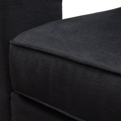 Lake Accent Chair in Black Performance Fabric w/ Brushed Gold Metal Base by Diamond Sofa