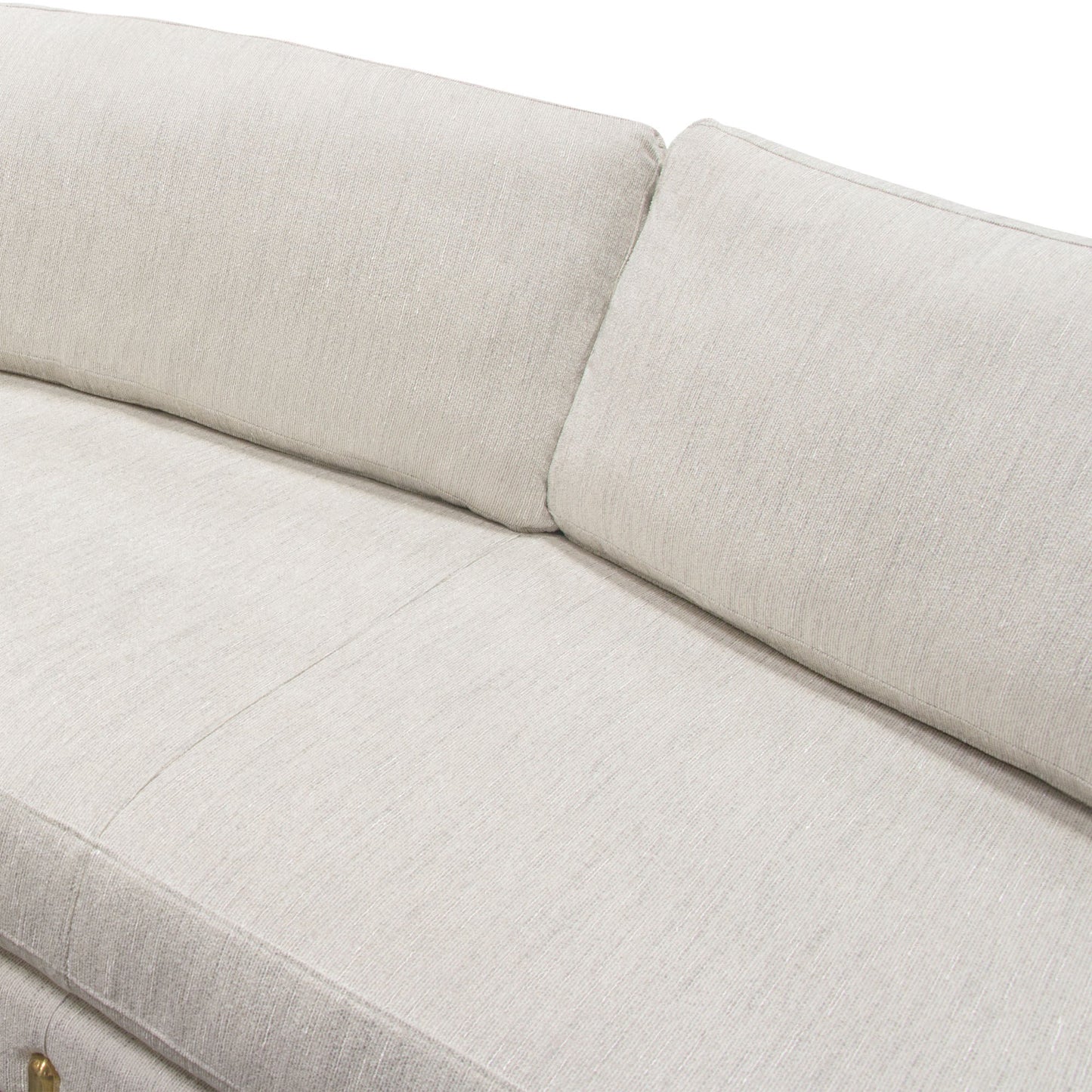 Lane Sofa in Light Cream Fabric with Gold Metal Legs by Diamond Sofa