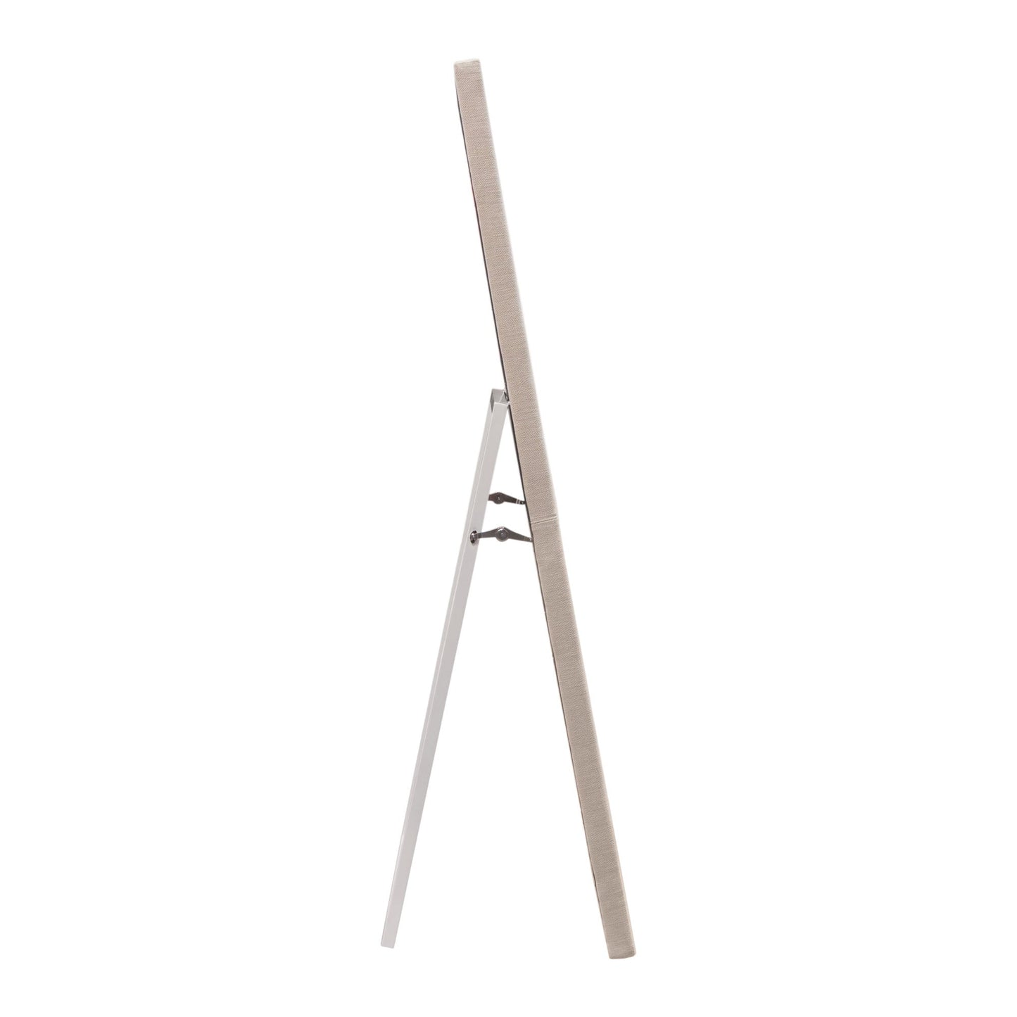 Luxe Free-Standing Mirror w/ Locking Easel Mechanism in Sand Linen Fabric by Diamond Sofa
