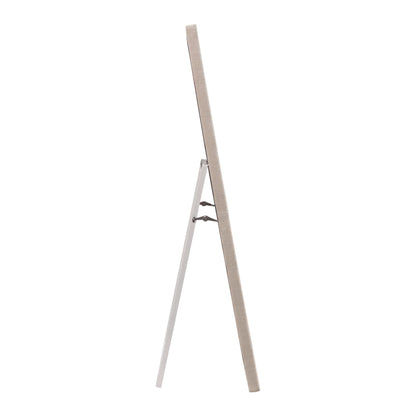 Luxe Free-Standing Mirror w/ Locking Easel Mechanism in Sand Linen Fabric by Diamond Sofa
