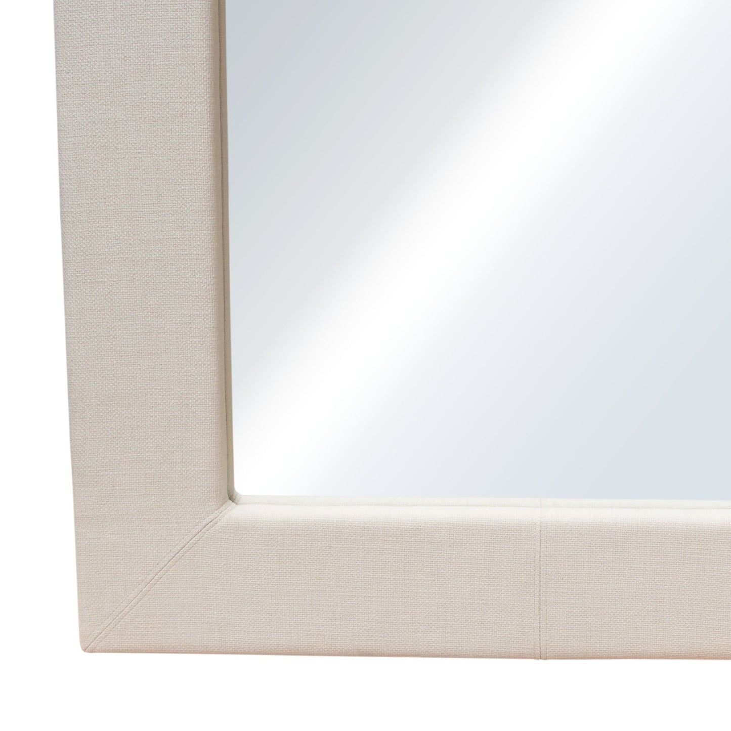 Luxe Free-Standing Mirror w/ Locking Easel Mechanism in Sand Linen Fabric by Diamond Sofa