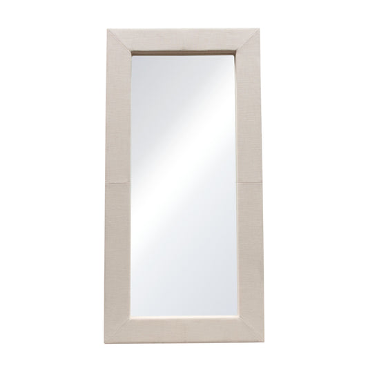 Luxe Free-Standing Mirror w/ Locking Easel Mechanism in Sand Linen Fabric by Diamond Sofa