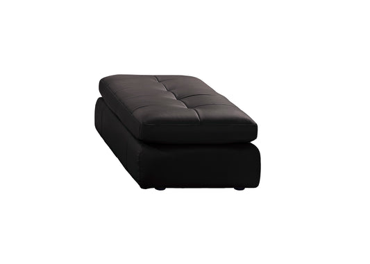 J&M Furniture 397 Italian Leather Ottoman in Chocolate Color
