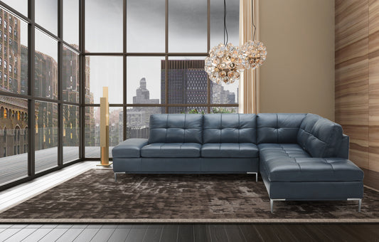 J&M Furniture Leonardo Blue in Right Hand Facing