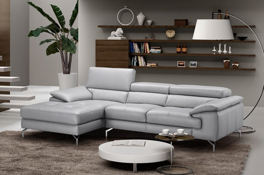 J&M Furniture Liam Premium Leather Sectional in Left Hand Facing Chaise