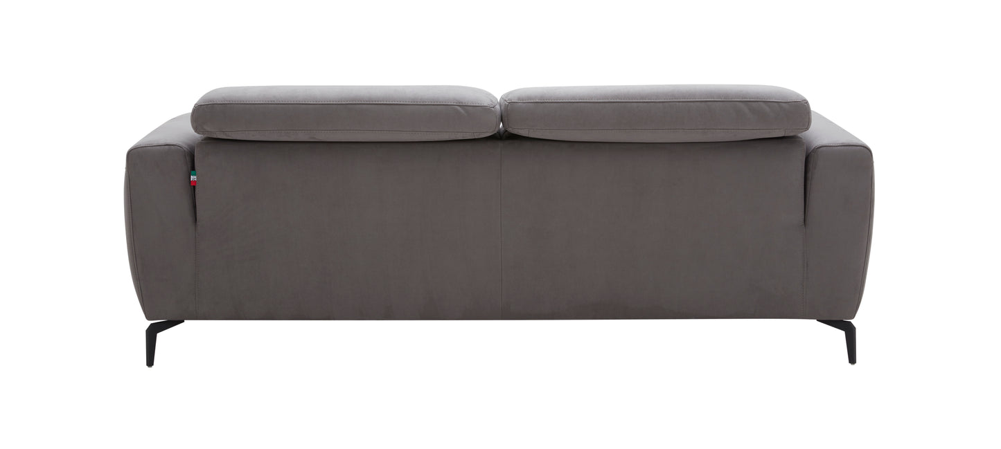 J&M Furniture Lorenzo Grey Fabric Sofa
