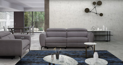 J&M Furniture Lorenzo Grey Fabric Sofa