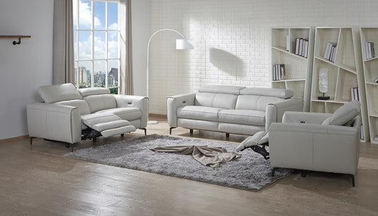 J&M Furniture Lorenzo Chair in Light Grey