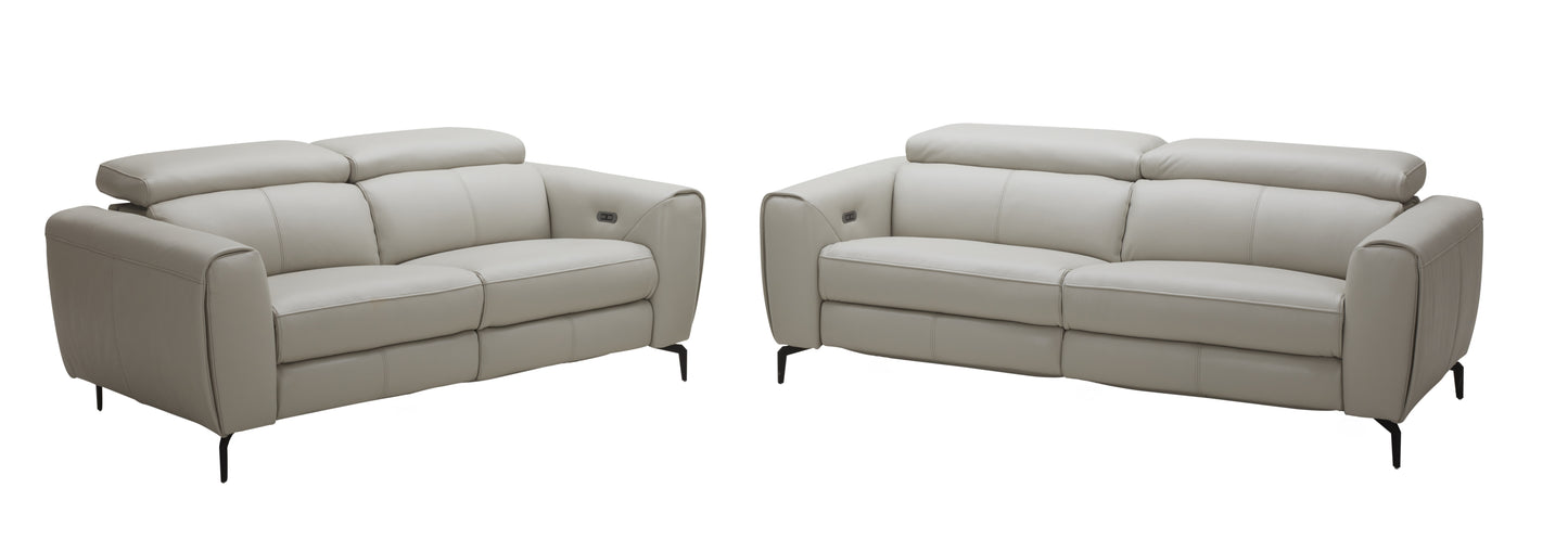 J&M Furniture Lorenzo Love Seat in Light Grey
