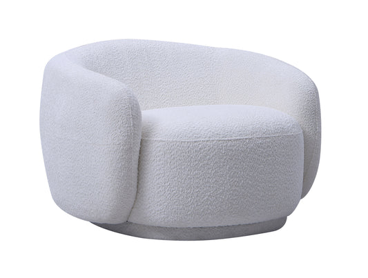 J&M Furniture Lounge Chair in Off White
